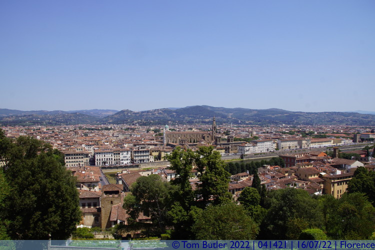 Photo ID: 041421, View from the top of the gardens, Florence, Italy