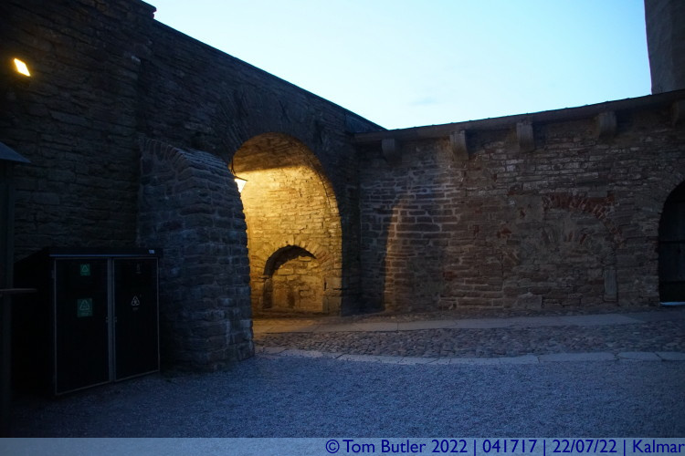 Photo ID: 041717, Inside the castle at night, Kalmar, Sweden
