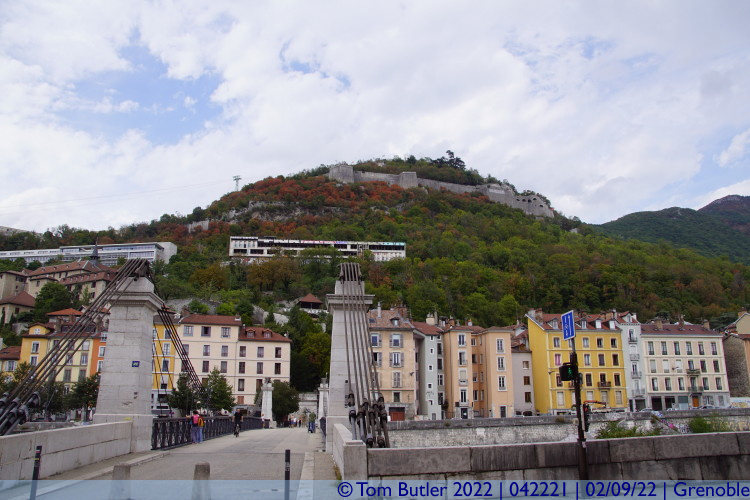 Photo ID: 042221, Looking up to the Bastille, Grenoble, France