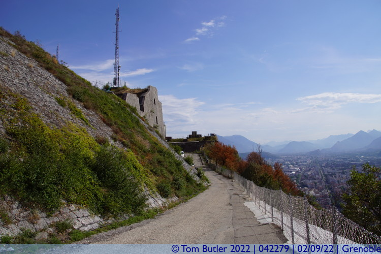 Photo ID: 042279, Approaching the Bastille from the caves, Grenoble, France