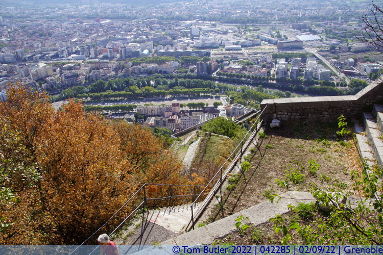 Photo ID: 042285, View down the fortifications, Grenoble, France