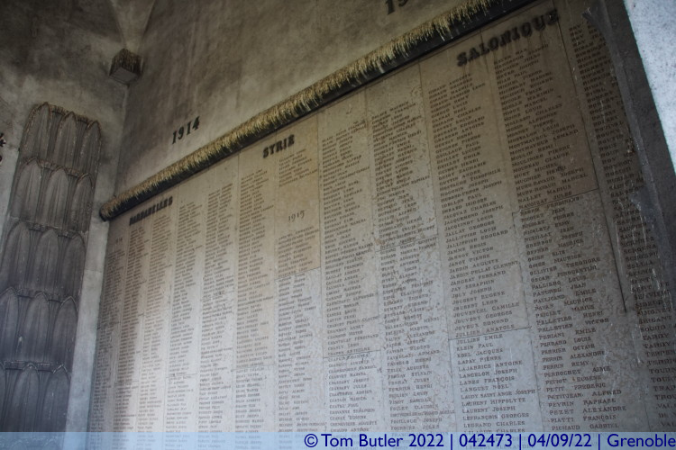 Photo ID: 042473, The names of those who died in battle, Grenoble, France