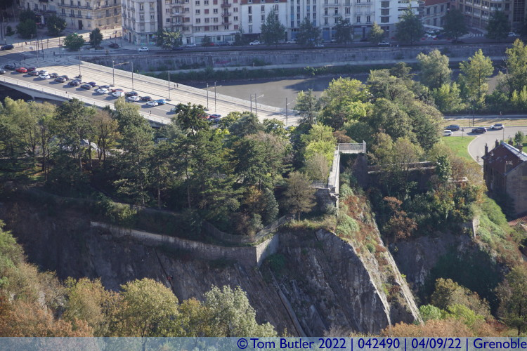 Photo ID: 042490, Looking down on the Jardin des Dauphins, Grenoble, France