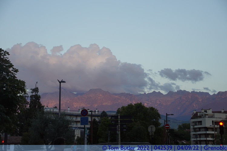 Photo ID: 042539, Sunset on the Belledonne, Grenoble, France