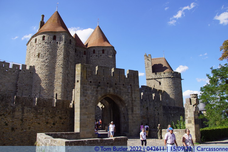 Photo ID: 042611, Outside the Porte Narbonnaise, Carcassonne, France