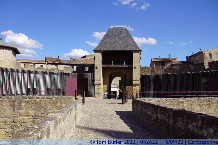 Photo ID: 042622, Looking back to the Barbican, Carcassonne, France