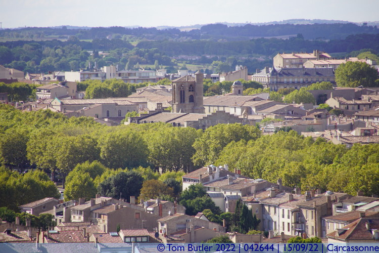 Photo ID: 042644, Cathedral from the Chteau, Carcassonne, France
