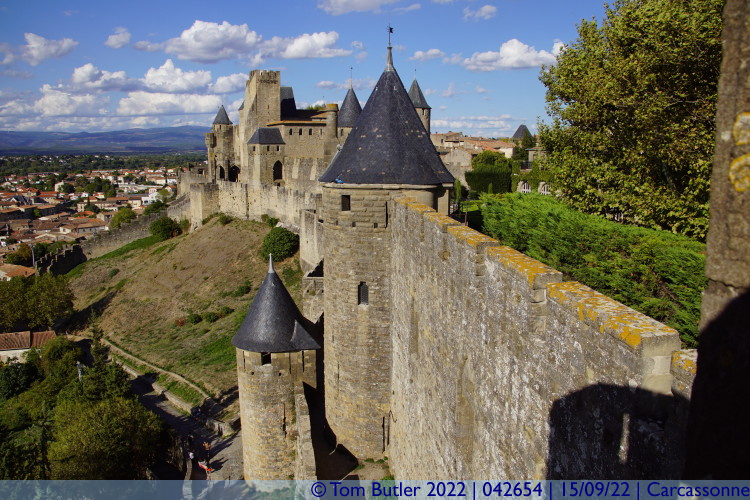 Photo ID: 042654, Walls from the Tour de l'Inquisition, Carcassonne, France