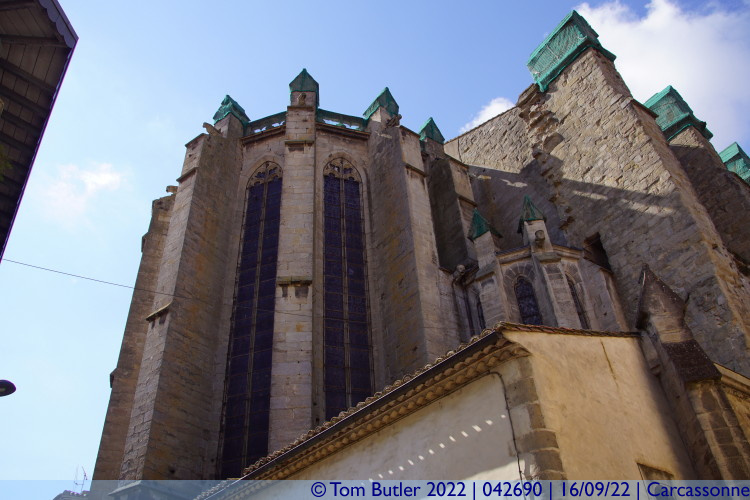 Photo ID: 042690, Rear of the church, Carcassonne, France