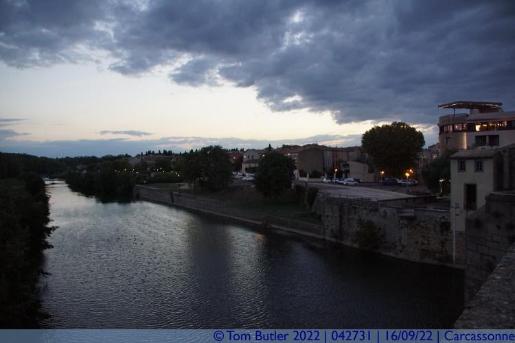 Photo ID: 042731, Sunset on the Pont Vieux, Carcassonne, France