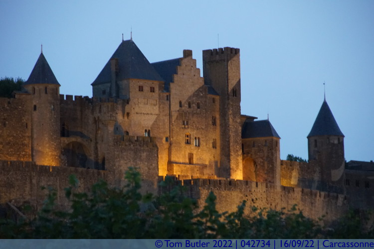 Photo ID: 042734, The Chteau at dusk, Carcassonne, France