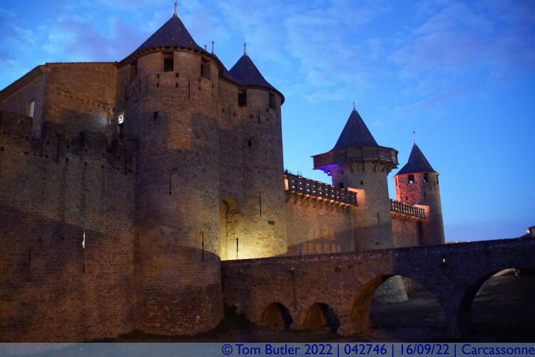 Photo ID: 042746, The Chteau at dusk, Carcassonne, France