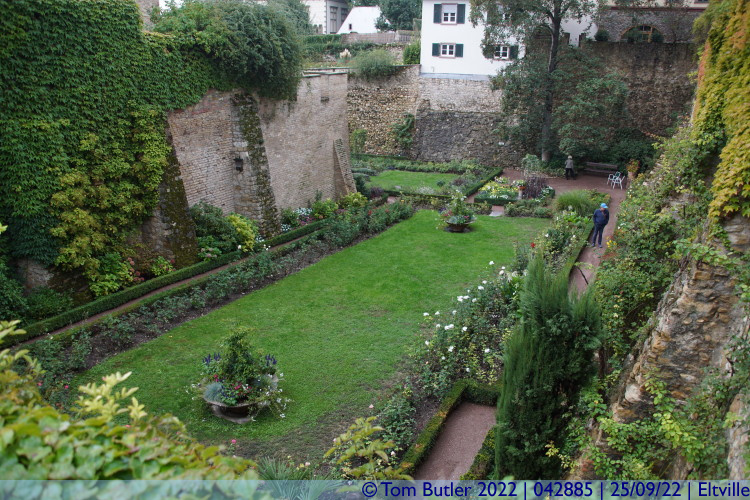 Photo ID: 042885, Looking down into the Rose Garden, Eltville, Germany