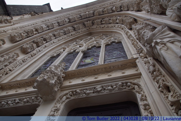 Photo ID: 043028, Cathedral doorway, Lausanne, Switzerland