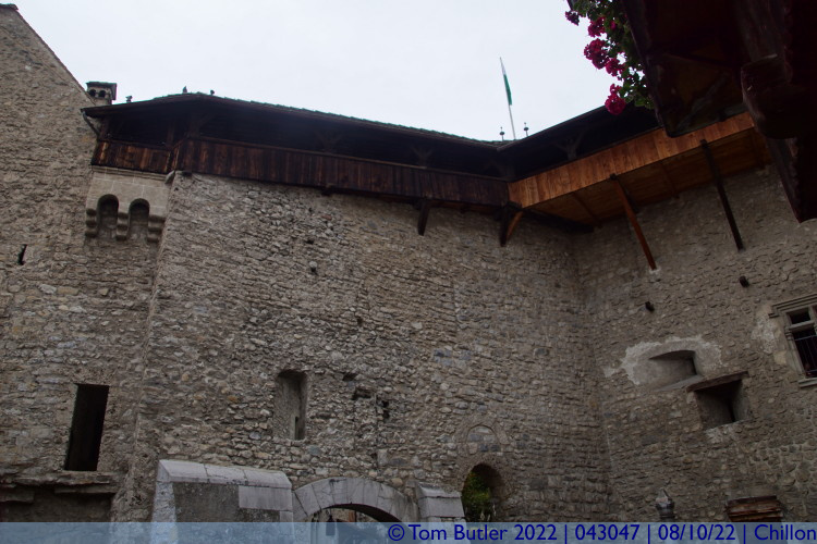 Photo ID: 043047, Inside the 1st Courtyard, Chillon, Switzerland