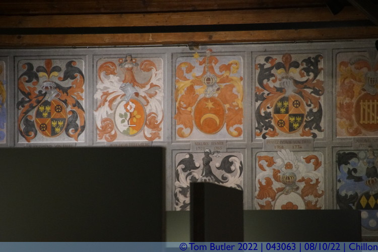 Photo ID: 043063, Hall of shields, Chillon, Switzerland
