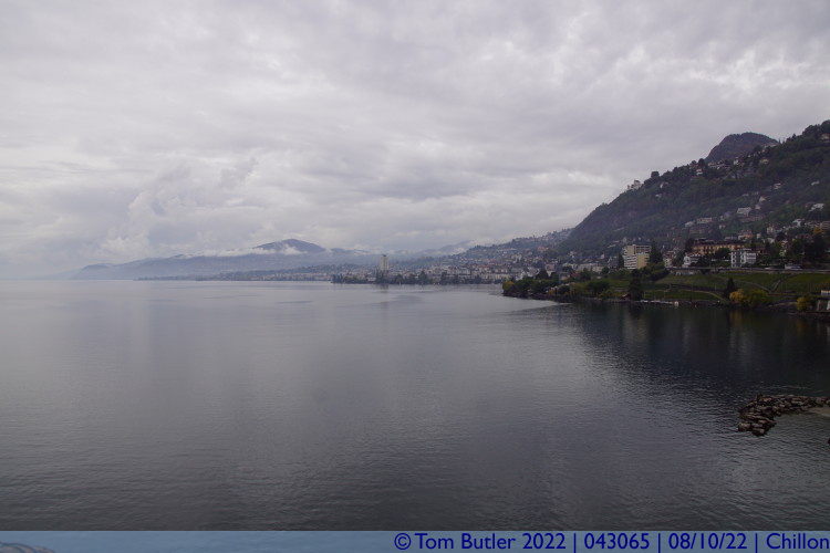 Photo ID: 043065, View down the lake, Chillon, Switzerland