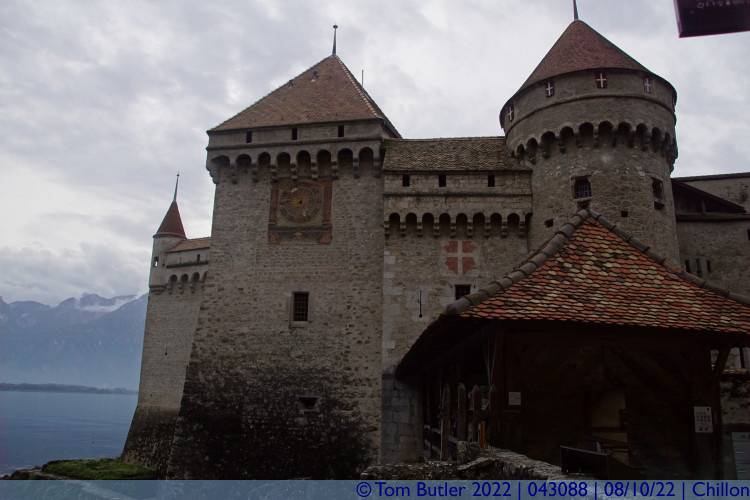 Photo ID: 043088, Outside the castle, Chillon, Switzerland