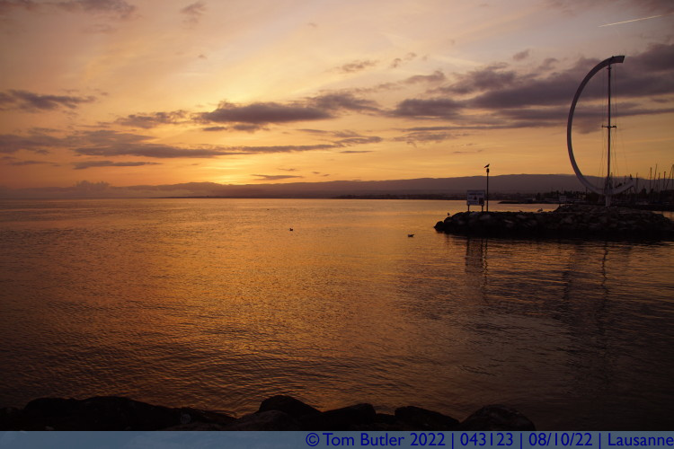 Photo ID: 043123, Harbour at sunset, Lausanne, Switzerland