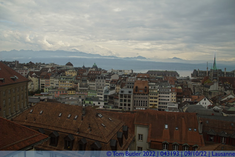 Photo ID: 043193, City; Lake and French Mountains, Lausanne, Switzerland