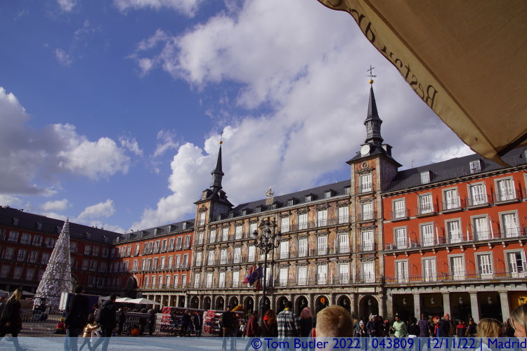 Photo ID: 043809, Plaza Mayor from a caf, Madrid, Spain