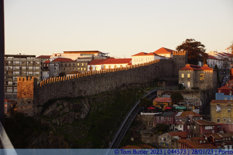 Photo ID: 044573, City walls and Funicular, Porto, Portugal