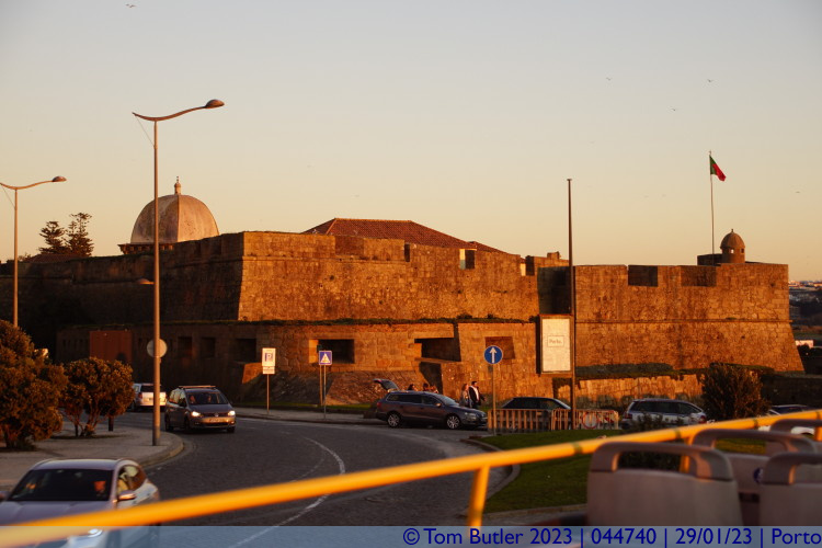 Photo ID: 044740, Last of the days sun on the Fortaleza de So Joo da Foz, Porto, Portugal