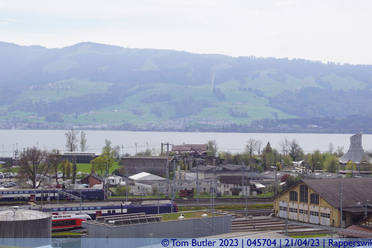 Photo ID: 045704, Obersee and Railway depot, Rapperswil, Switzerland