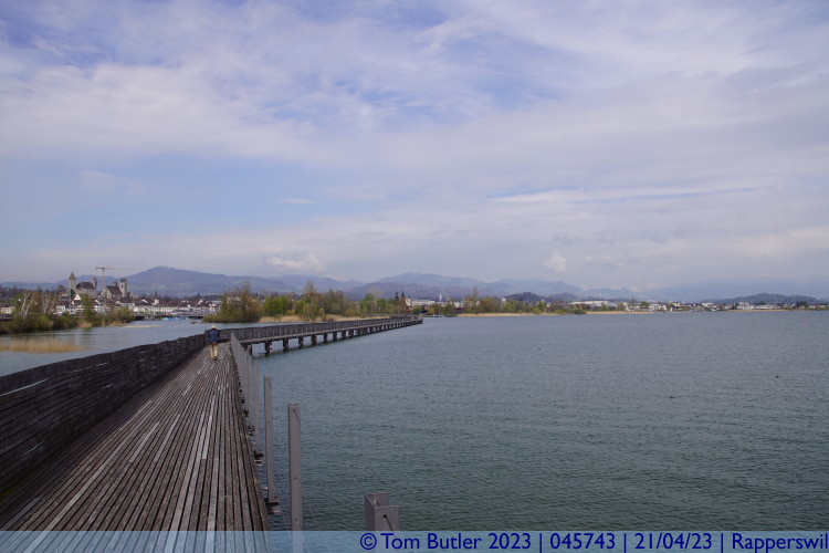 Photo ID: 045743, Looking back along the Holzbrcke, Rapperswil, Switzerland