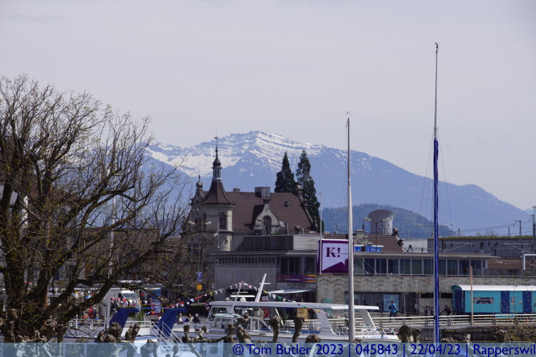 Photo ID: 045843, Railway station and peaks, Rapperswil, Switzerland