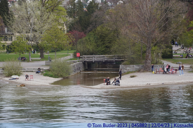 Photo ID: 045882, The Heslibach emptying into the lake, Ksnacht, Switzerland
