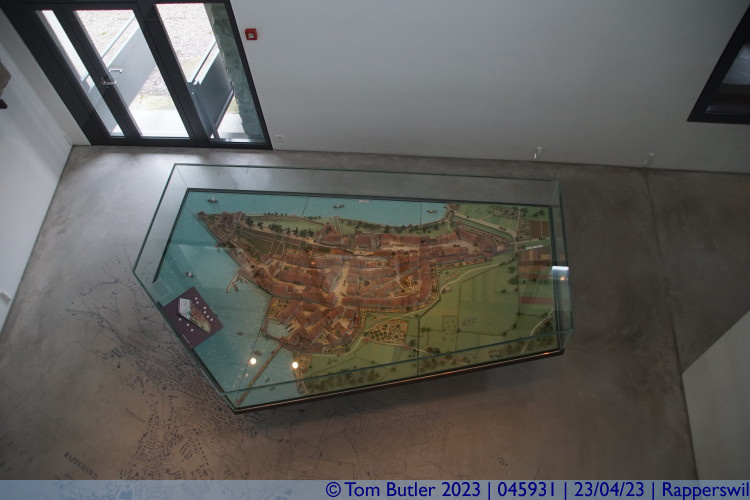 Photo ID: 045931, Looking down on the town model, Rapperswil, Switzerland