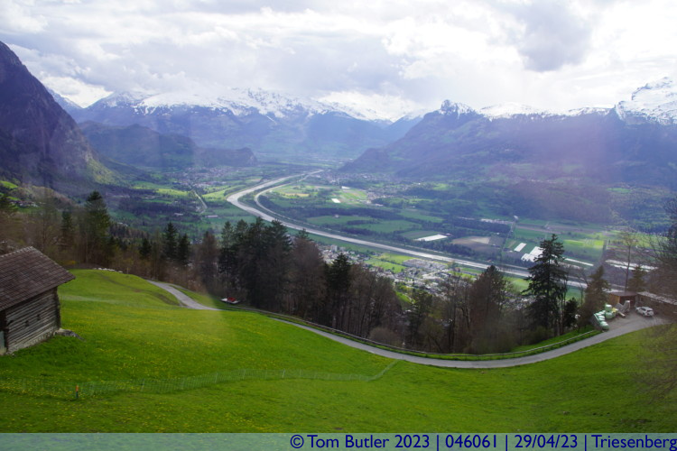 Photo ID: 046061, The Rhine valley and Swiss Liechtenstein border, Triesenberg, Liechtenstein