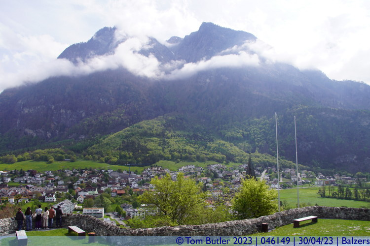 Photo ID: 046149, Castle grounds and view beyond, Balzers, Liechtenstein