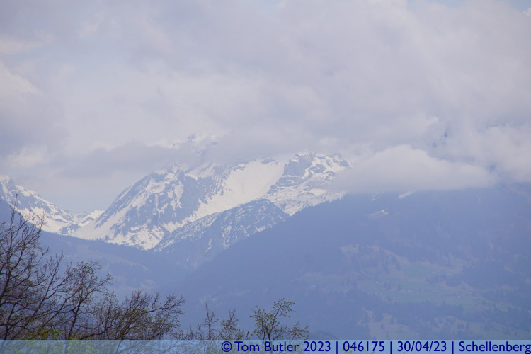 Photo ID: 046175, Snow capped Austrian peaks, Schellenberg, Liechtenstein