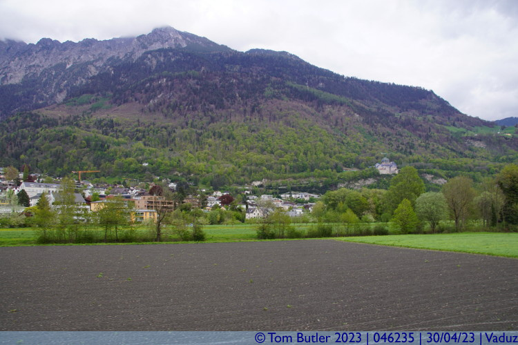 Photo ID: 046235, Downtown Vaduz from the river, Vaduz, Liechtenstein