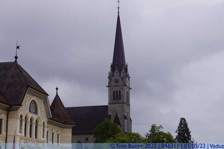 Photo ID: 046311, Spire of the cathedral, Vaduz, Liechtenstein
