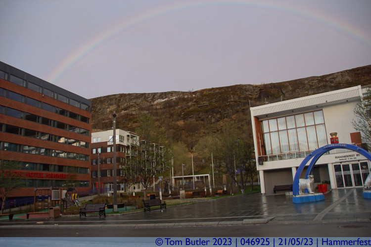 Photo ID: 046925, Rainbow over Hammerfest, Hammerfest, Norway