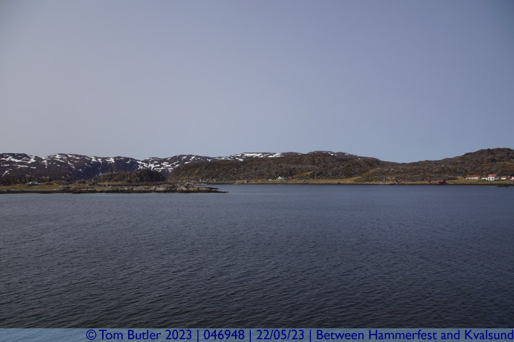 Photo ID: 046948, View across the fjord, Between Hammerfest and Kvalsund, Norway