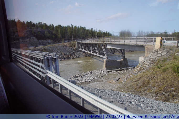 Photo ID: 046990, Old and temporary bridges, Between Rafsbotn and Alta, Norway
