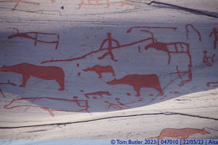 Photo ID: 047010, Painted rock carving, Alta, Norway