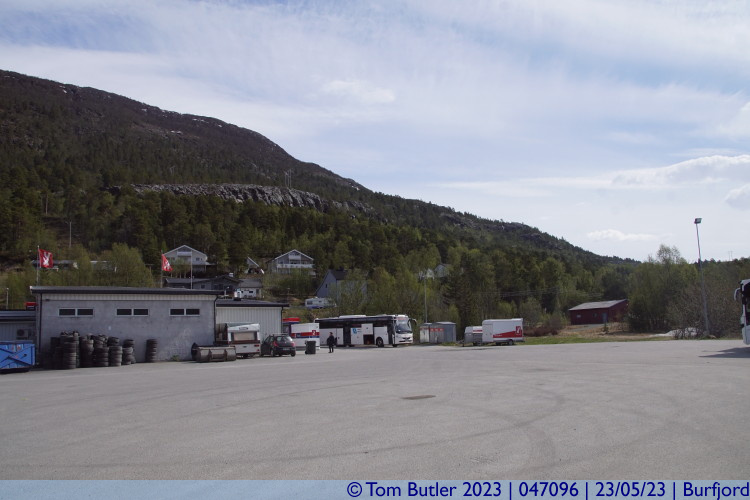 Photo ID: 047096, Pit stop on the coach trip, Burfjord, Norway