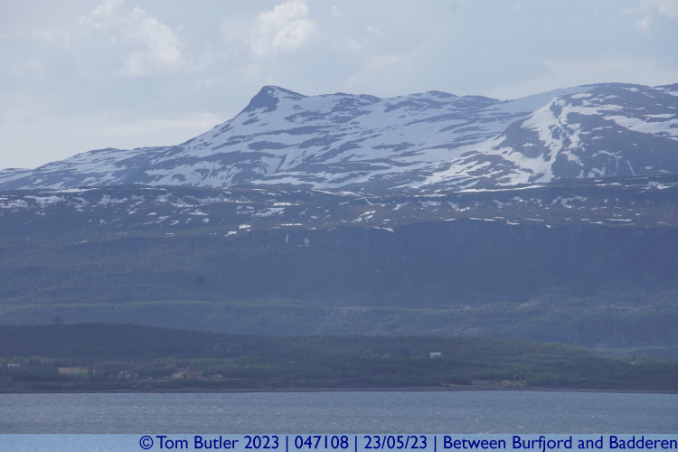 Photo ID: 047108, View across the fjord, Between Burfjord and Badderen, Norway