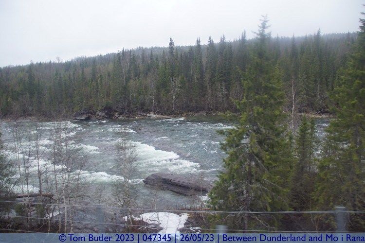 Photo ID: 047345, Rapids on the Ranaelva, Between Dunderland and Mo i Rana, Norway
