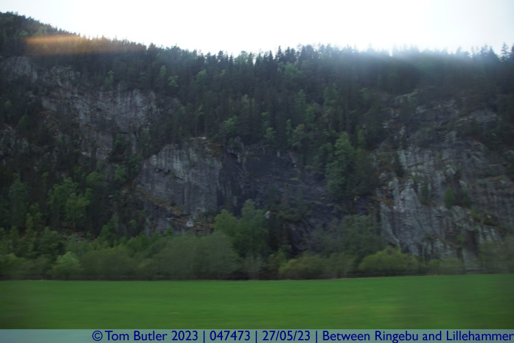 Photo ID: 047473, Solid cliffs, Between Ringebu and Lillehammer, Norway
