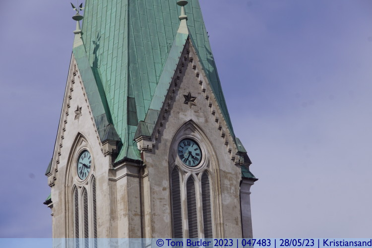Photo ID: 047483, Spire of the cathedral, Kristiansand, Norway