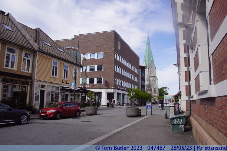 Photo ID: 047487, Looking back to the cathedral, Kristiansand, Norway