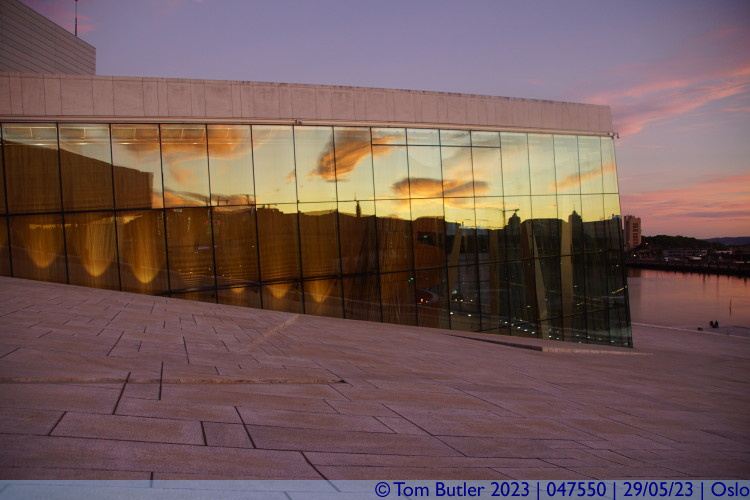Photo ID: 047550, Sunset and opera house, Oslo, Norway