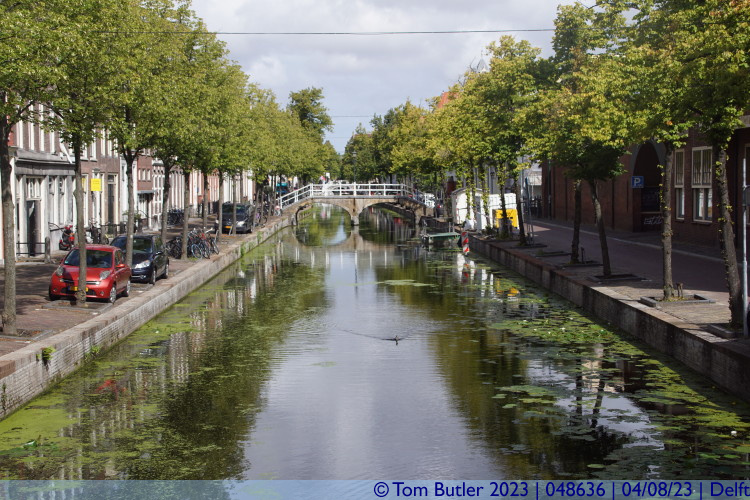 Photo ID: 048636, Looking down the Koornmarkt Canal, Delft, Netherlands