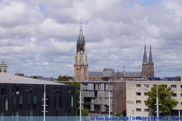 Photo ID: 048681, Towers of the New Church and the Maria van Jessekerk, Delft, Netherlands